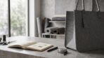 FELTY BAG Grey | Felt Tote with Structured Design - Image 9